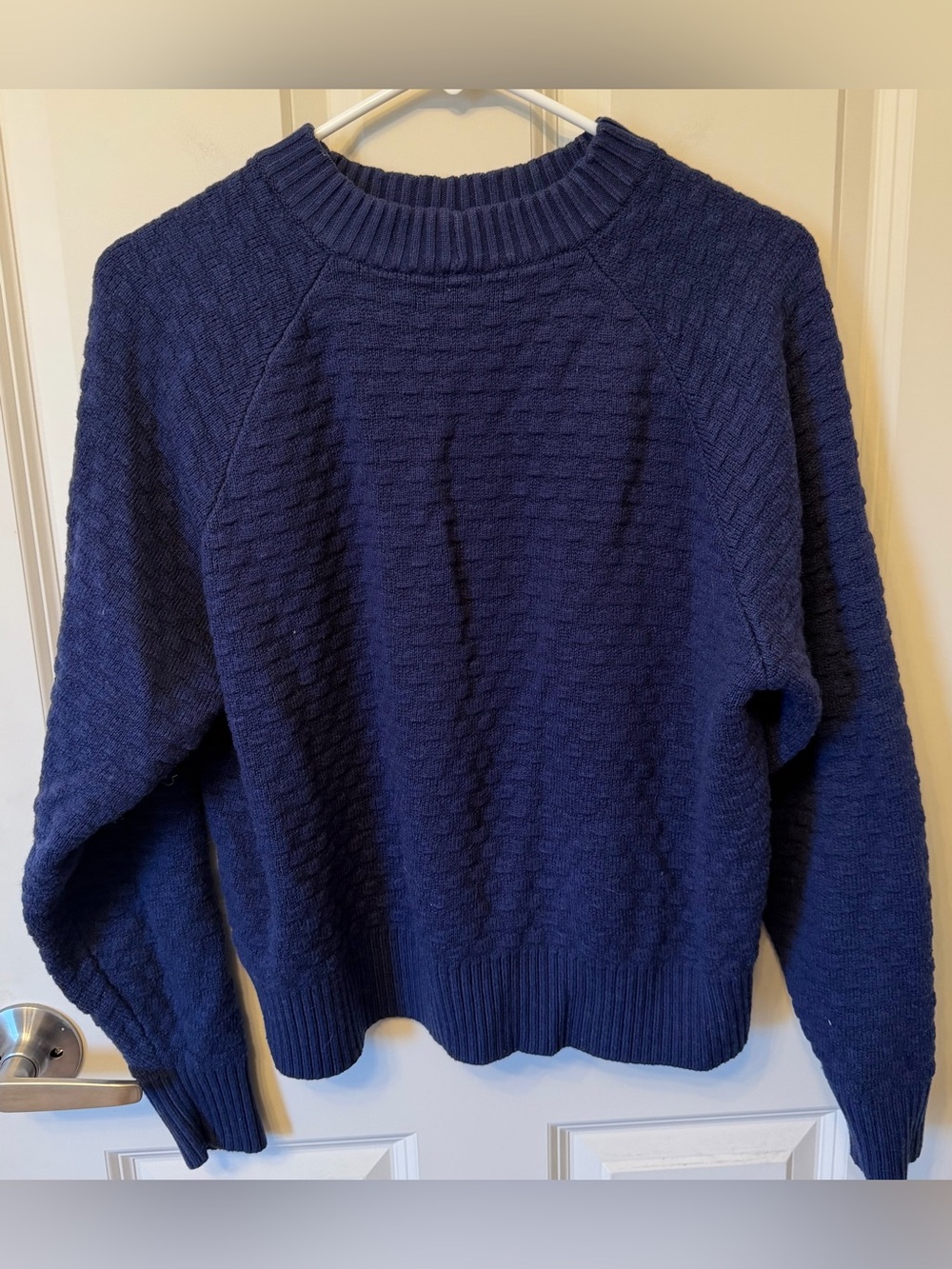 Lululemon Women’s Boxy Textured Heavyweight Sweater, Blue, Size M